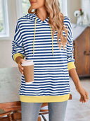 Lovelet Drawstring Striped Long Sleeve Hoodie-Rae Collective, Women's Online Fashion Boutique Located in Phoenix, Arizona (Scottsdale Area)