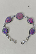 ONE OF A KIND STERLING SILVER 5 STONE BRACELET-Gemstone Bracelets-Rae Collective, Women's Online Fashion Boutique Located in Phoenix, Arizona (Scottsdale Area)