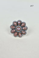 Chocolate Moonstone & Stone Cluster Sterling Silver Rings-Cluster Rings-Rae Collective, Women's Online Fashion Boutique Located in Phoenix, Arizona (Scottsdale Area)
