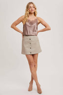 Silky Lace Trim Camisole-Tanks-Rae Collective, Women's Online Fashion Boutique Located in Phoenix, Arizona (Scottsdale Area)