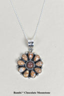 Daisy Days Sterling Silver & Stone Cluster Necklaces-Pendant Necklaces-Rae Collective, Women's Online Fashion Boutique Located in Phoenix, Arizona (Scottsdale Area)