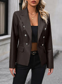 Ivy Lane Button Up Collared Neck Blazer-Rae Collective, Women's Online Fashion Boutique Located in Phoenix, Arizona (Scottsdale Area)