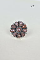 Chocolate Moonstone & Stone Cluster Sterling Silver Rings-Cluster Rings-Rae Collective, Women's Online Fashion Boutique Located in Phoenix, Arizona (Scottsdale Area)