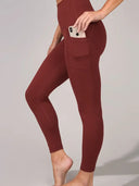 Yogalicious Elastic Free High Rise Side Pocket Ankle Legging-Leggings-Krush Kandy, Women's Online Fashion Boutique Located in Phoenix, Arizona (Scottsdale Area)