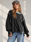 Oversized Drop Shoulder Pullover Sweatshirt