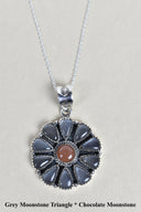 Daisy Days Sterling Silver & Stone Cluster Necklaces-Pendant Necklaces-Rae Collective, Women's Online Fashion Boutique Located in Phoenix, Arizona (Scottsdale Area)
