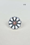 Chocolate Moonstone & Stone Cluster Sterling Silver Rings-Cluster Rings-Rae Collective, Women's Online Fashion Boutique Located in Phoenix, Arizona (Scottsdale Area)