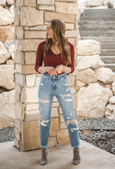 Niki Biki Right Decision V Neck Crop Top | (4 colors!)-Long Sleeve Tops-Rae Collective, Women's Online Fashion Boutique Located in Phoenix, Arizona (Scottsdale Area)