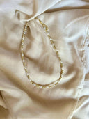 Donni Mother of Pearl Gold-Plated Hematite Beaded Necklace-Necklace-Krush Kandy, Women's Online Fashion Boutique Located in Phoenix, Arizona (Scottsdale Area)