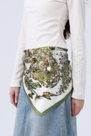 Floral Butterfly Silk Bandana