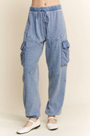 J.HER Mineral Wash Cargo pocket detail Joggers-Rae Collective, Women's Online Fashion Boutique Located in Phoenix, Arizona (Scottsdale Area)