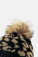 Leopard Pom-Pom Cuffed Beanie-Rae Collective, Women's Online Fashion Boutique Located in Phoenix, Arizona (Scottsdale Area)