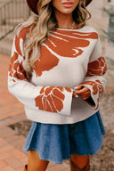Bold Bloom Knit Sweater-Sweaters-Krush Kandy, Women's Online Fashion Boutique Located in Phoenix, Arizona (Scottsdale Area)