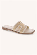 Raffia Layered Cut Out Design Sandals-Sandals-Rae Collective, Women's Online Fashion Boutique Located in Phoenix, Arizona (Scottsdale Area)