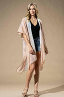 Striped Two-Tone Cover-up Kimono-Kimono-Rae Collective, Women's Online Fashion Boutique Located in Phoenix, Arizona (Scottsdale Area)