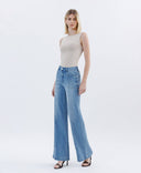 High Rise Full Length Extreme Wide Leg Jeans