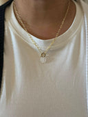 Quartz heart (gold) Necklace-Necklace-Krush Kandy, Women's Online Fashion Boutique Located in Phoenix, Arizona (Scottsdale Area)
