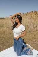 Peace Love and Embroidered Flared Denim Jeans-Jeans-Rae Collective, Women's Online Fashion Boutique Located in Phoenix, Arizona (Scottsdale Area)