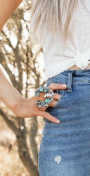 Squash Blossom Horseshoe Ring-Cluster Rings-Rae Collective, Women's Online Fashion Boutique Located in Phoenix, Arizona (Scottsdale Area)