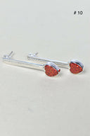 Silver Solitaire Bar Earrings-Drop Earrings-Rae Collective, Women's Online Fashion Boutique Located in Phoenix, Arizona (Scottsdale Area)