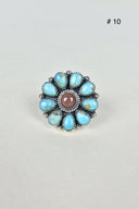 Chocolate Moonstone & Stone Cluster Sterling Silver Rings-Cluster Rings-Rae Collective, Women's Online Fashion Boutique Located in Phoenix, Arizona (Scottsdale Area)