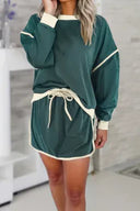 Chic Duo Contrast Pullover Skort Set | 4 Color Options-2 Piece Outfit Sets-Rae Collective, Women's Online Fashion Boutique Located in Phoenix, Arizona (Scottsdale Area)