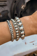 Mesa Moon Sterling Silver Studded Cuffs MADE TO ORDER-Cuffs-Krush Kandy, Women's Online Fashion Boutique Located in Phoenix, Arizona (Scottsdale Area)