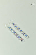 Sterling Silver Six Stone Cascading Earrings-Drop Earrings-Rae Collective, Women's Online Fashion Boutique Located in Phoenix, Arizona (Scottsdale Area)