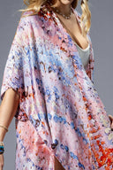 Abstract Print Silky Feel Kimono-Kimono-Rae Collective, Women's Online Fashion Boutique Located in Phoenix, Arizona (Scottsdale Area)