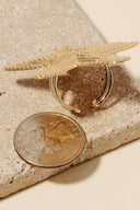 Textured Metallic Starfish Open Band Ring-Rings-Krush Kandy, Women's Online Fashion Boutique Located in Phoenix, Arizona (Scottsdale Area)