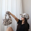 Wild Texture Plush Statement Hobo Bag-Pre order