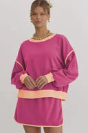 Chic Duo Contrast Pullover Skort Set | 4 Color Options-2 Piece Outfit Sets-Rae Collective, Women's Online Fashion Boutique Located in Phoenix, Arizona (Scottsdale Area)