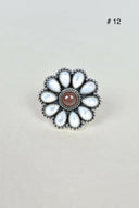Chocolate Moonstone & Stone Cluster Sterling Silver Rings-Cluster Rings-Rae Collective, Women's Online Fashion Boutique Located in Phoenix, Arizona (Scottsdale Area)