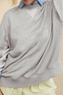 Side Slit Round Neck Long Sleeve Sweatshirt-Rae Collective, Women's Online Fashion Boutique Located in Phoenix, Arizona (Scottsdale Area)