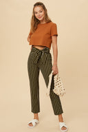 Stripe Paper Bag Long Pants-Pants-Krush Kandy, Women's Online Fashion Boutique Located in Phoenix, Arizona (Scottsdale Area)