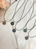 Daises of Desert Multi Stone Desert Pearls Necklace