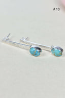 Silver Solitaire Bar Earrings-Drop Earrings-Rae Collective, Women's Online Fashion Boutique Located in Phoenix, Arizona (Scottsdale Area)