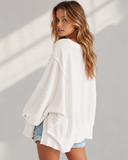 Oversized Drop Shoulder Pullover Sweatshirt