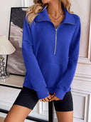 Ivy Lane Half Zip Raglan Sleeve Sweatshirt-Rae Collective, Women's Online Fashion Boutique Located in Phoenix, Arizona (Scottsdale Area)
