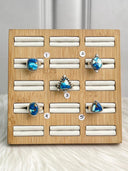 Indigo Blue Dahlia Slab Mixed Rings Bag 21