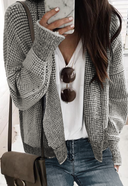 Two Toned Waffle Knit Cardigan | S-2X-Cardigans-Krush Kandy, Women's Online Fashion Boutique Located in Phoenix, Arizona (Scottsdale Area)