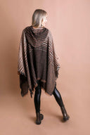 Herringbone Tweed Hooded Frayed Edge Poncho-Cardigans-Krush Kandy, Women's Online Fashion Boutique Located in Phoenix, Arizona (Scottsdale Area)