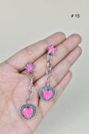 Gem Duet Chain Drop Earrings-Drop Earrings-Rae Collective, Women's Online Fashion Boutique Located in Phoenix, Arizona (Scottsdale Area)