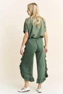 MineralWash fun Side Ruffle Croppped pants HP5796-Krush Kandy, Women's Online Fashion Boutique Located in Phoenix, Arizona (Scottsdale Area)