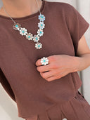 Flower Power Necklace, Ring & Pendant-Pendant Necklaces-Rae Collective, Women's Online Fashion Boutique Located in Phoenix, Arizona (Scottsdale Area)
