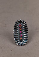 Sterling Silver Jeweled Fossil Crawler Ring-Crawler Rings-Rae Collective, Women's Online Fashion Boutique Located in Phoenix, Arizona (Scottsdale Area)