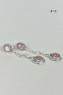 Gem Duet Chain Drop Earrings-Drop Earrings-Rae Collective, Women's Online Fashion Boutique Located in Phoenix, Arizona (Scottsdale Area)