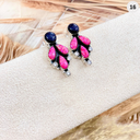 Blushing Horizon Multi Stone Earrings-Stud Earrings-Rae Collective, Women's Online Fashion Boutique Located in Phoenix, Arizona (Scottsdale Area)