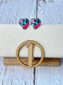 Kandy Hearts Stripe & Checkered Earrings-Earrings-Rae Collective, Women's Online Fashion Boutique Located in Phoenix, Arizona (Scottsdale Area)