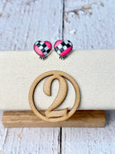 Kandy Hearts Stripe & Checkered Earrings-Earrings-Rae Collective, Women's Online Fashion Boutique Located in Phoenix, Arizona (Scottsdale Area)